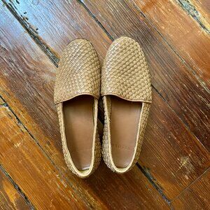 NISOLO Mara Woven Slip On Loafer Almond Leather Flat Women's 9.5